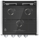 Furrion 3-Burner Gas RV Cooktop with Glass Cover - 20" Black, Rocker Switch