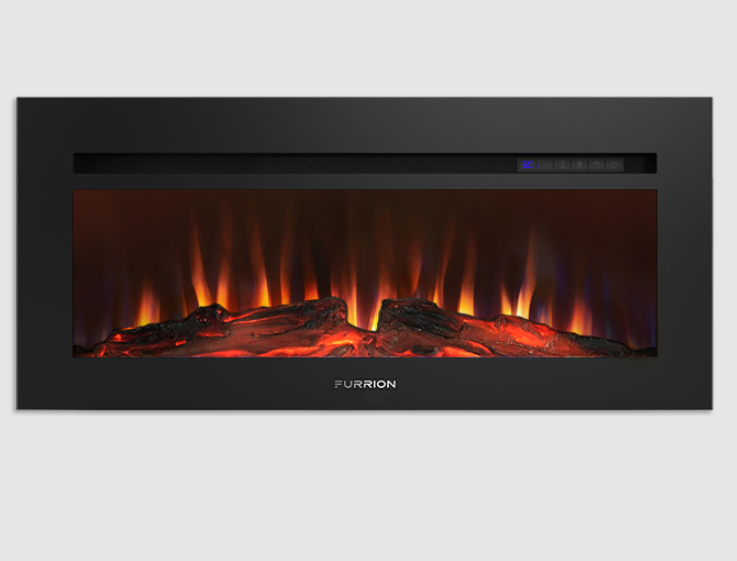 40 inch Built-in Electrical Fireplace with Wood Flame Effect