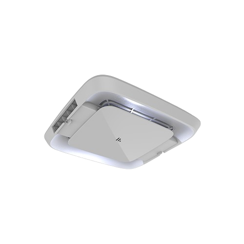 Air distribution box with LED light, white