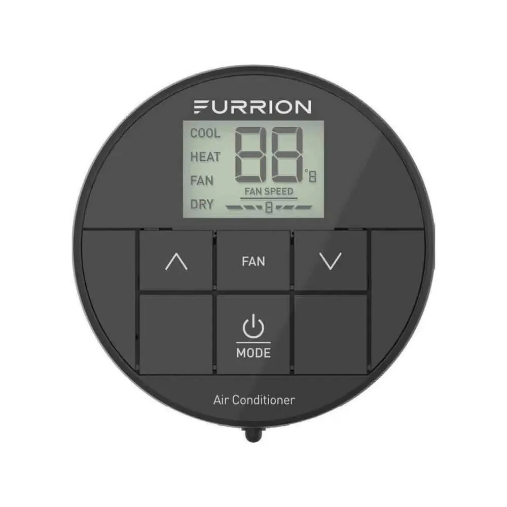 Furrion Chill® Single-Zone Basic Backlit LED Wall Thermostat - Black, 2 Fan Speeds (R32)