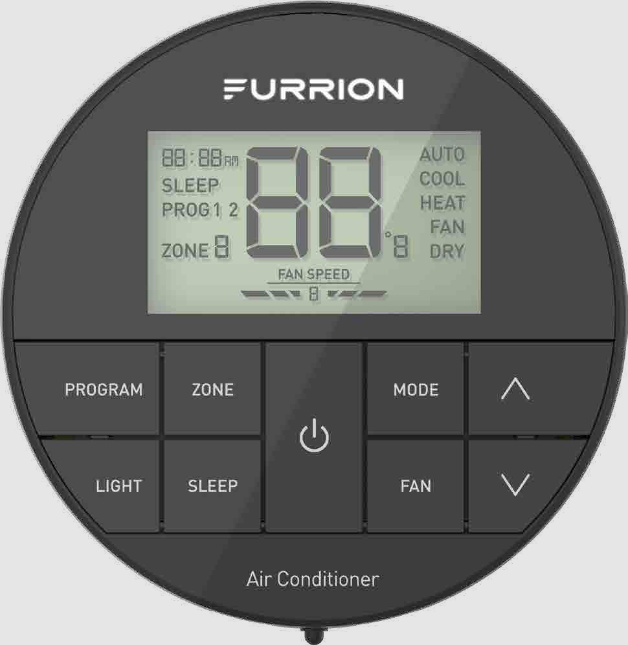 High Efficiency Multi zone wall thermostat, black