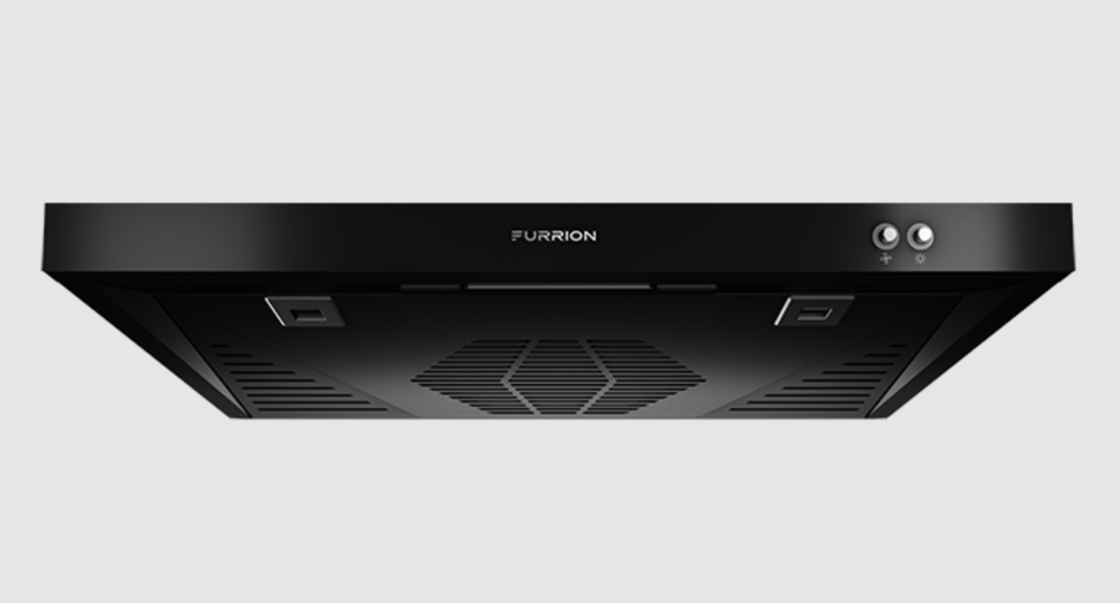 12V Ductless RV Range Hood with Charcoal Filter - Black