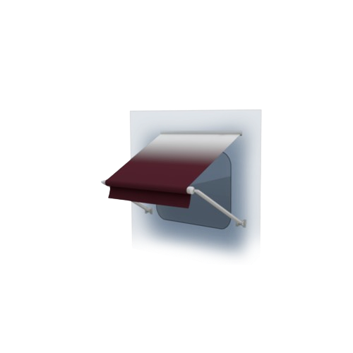 Burgundy Fade RV Window Awning Roller Assembly by Solera