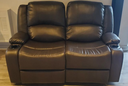 58" Chestnut Powered Double RV Wall Hugger Recliner Sofa RV Loveseat