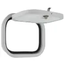 Round RV Baggage Door White 12" X 9"