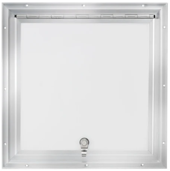 RV Compartment Door | Square White Centered | 24" X 24"