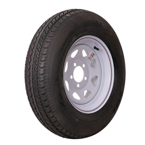 14" White Spoke Trailer Wheel ST205/75D14 (5X4.5) Bolt Circle