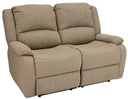 58" OATHMEAL Double RV Wall Hugger Recliner Sofa in Cloth