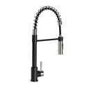 Flow Max™ Coiled Kitchen Faucet - Black/Stainless Steel
