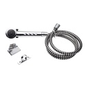 Shower Head; Hand-Held With 60 Inch Reinforced Vinyl Hose; Chrome Plated