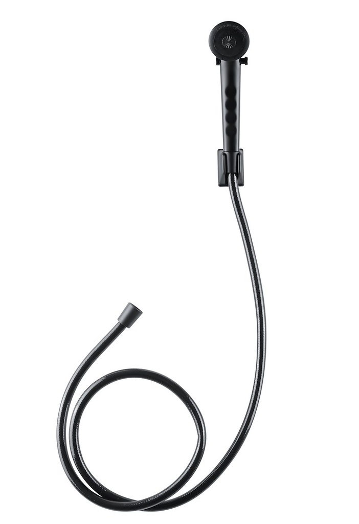 Shower Head; Hand-Held With 60 Inch Reinforced Vinyl Hose  ( Matte Black )