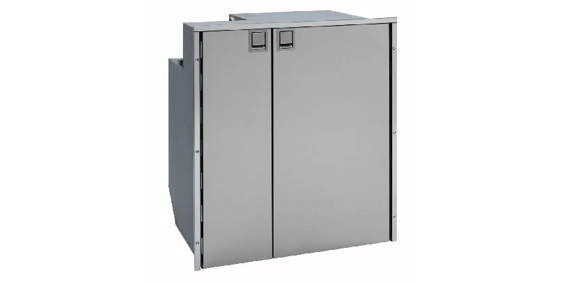 Isotherm Cruise 200 Stainless Steel - Side by Side Fridge/Freezer - AC/DC,  4 Sided Stainless Steel Flange