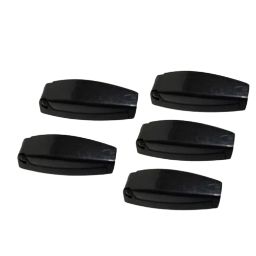 5-Pack Black Rounded RV Baggage Door Catch Compartment Clips