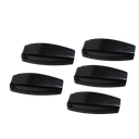 5-Pack Black Rounded RV Baggage Door Catch Compartment Clips