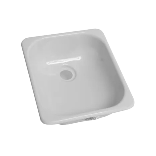 Square Galley/Kitchen Sink; 13" x 15" (White)