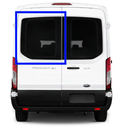 VWD Ford Transit Van Window Medium / High Roof 2015+ Driver Side Rear Cargo Door