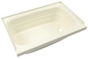 27" x 54" x 16" Standard Bathtub Residential Style w/Apron - Almond