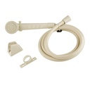 Shower Head; Hand-Held With 60 Inch Reinforced Vinyl Hose; Bisque Parchment