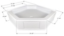 Neo Angle Shower Pan NSB3232