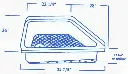 #445 Cambria RV fiberglass shower pan