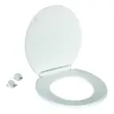 Flow Max™ Replacement RV Toilet Seat - White Round