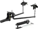 Enthuze Round Weight Distribution Hitch, 10K, With Sway Control, Ball and Chains 